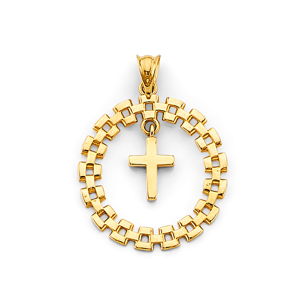 14K Yellow Gold Cross Pendant - PT2737