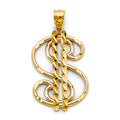 14K Yellow Gold Gun, Money & Animal Pendant - PT2749