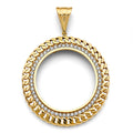 14K Yellow Gold Coin & Coin Frame - PT2752