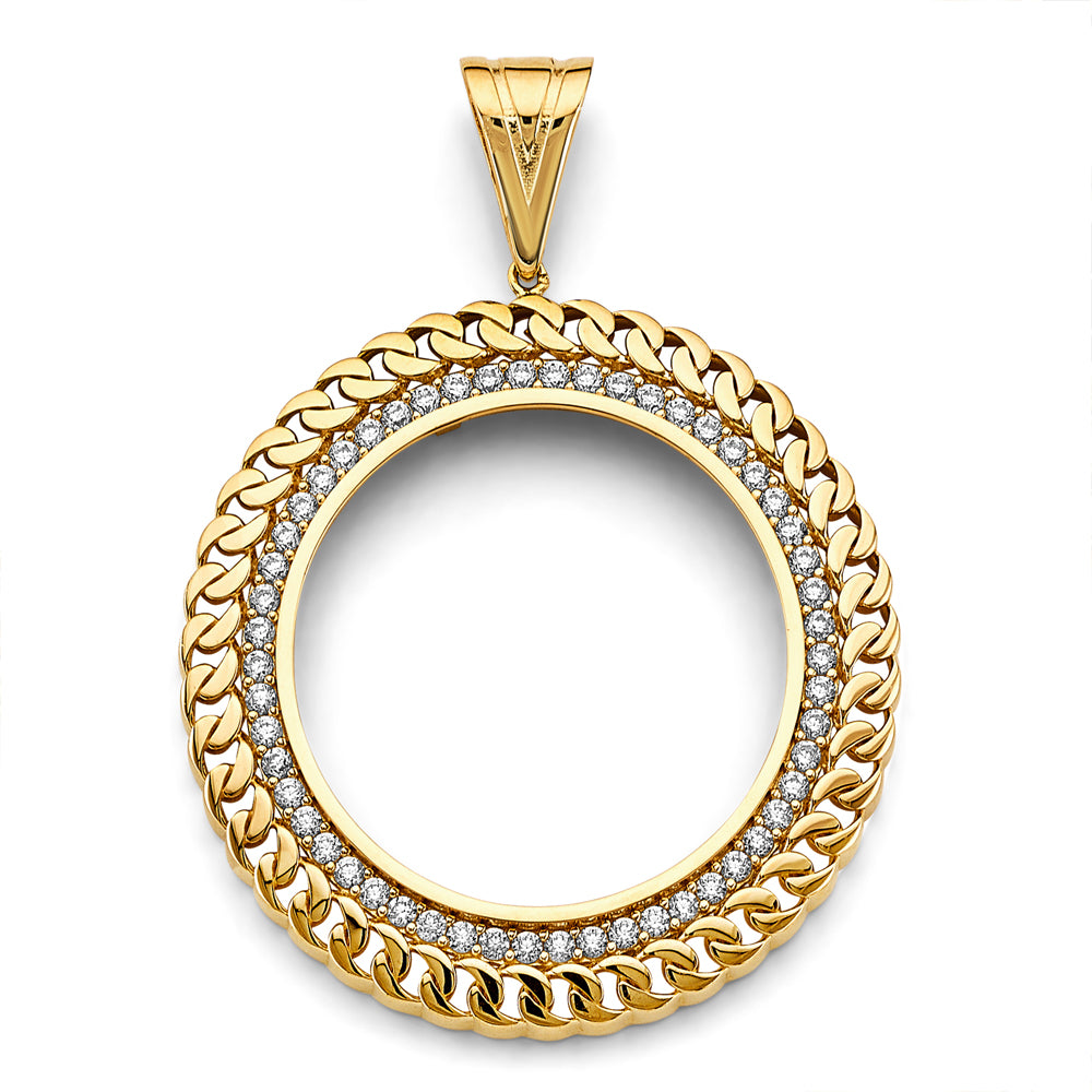 14K Yellow Gold Coin & Coin Frame - PT2752