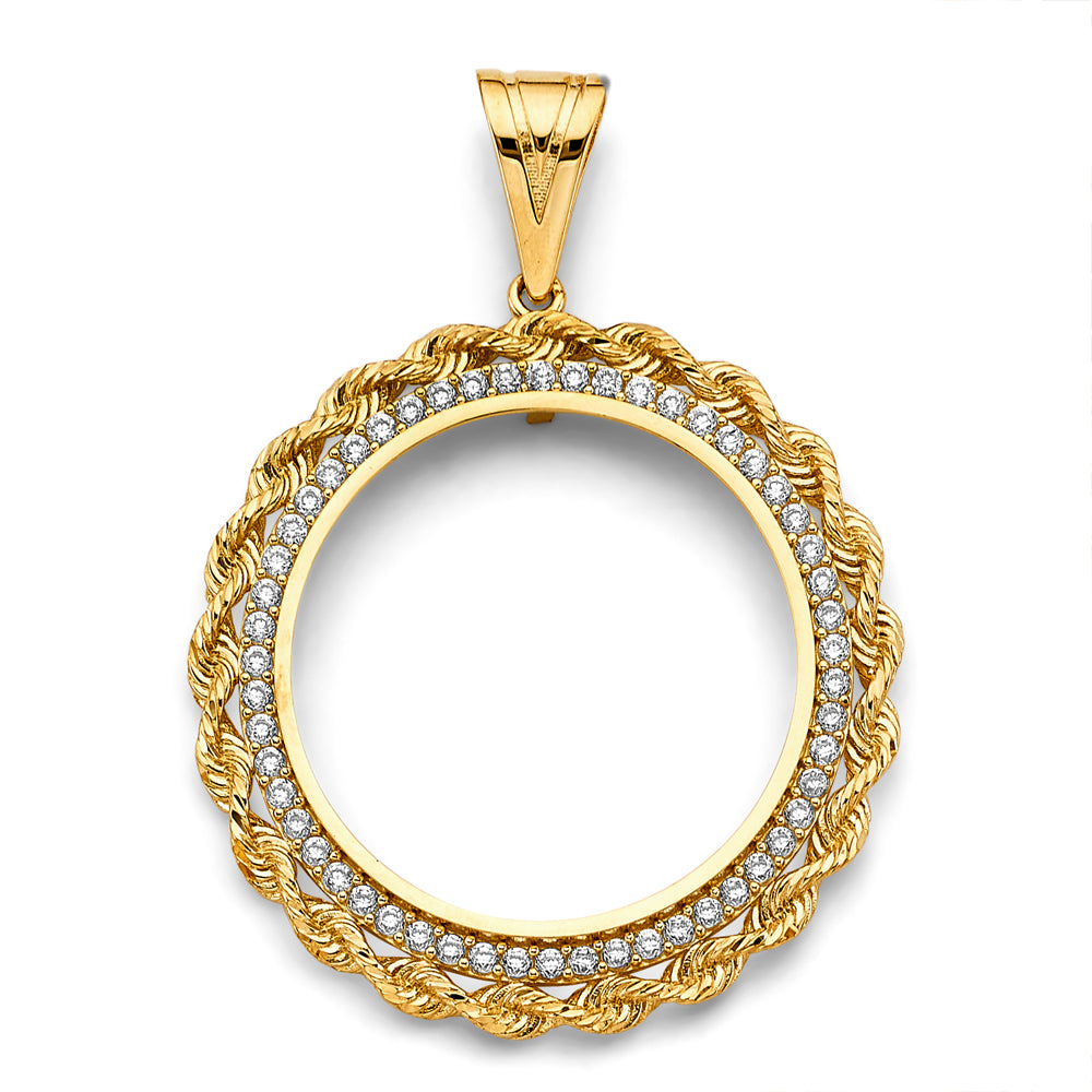 14K Yellow Gold Coin & Coin Frame - PT2755