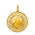 14K Yellow Gold Religious Pendant - PT2780