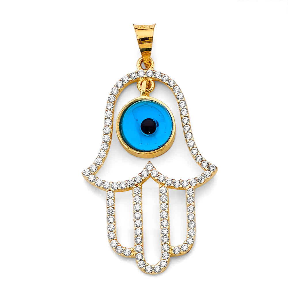 14K Yellow Gold Nature, Sports, Evil Eye & Baby Pendant - PT2781