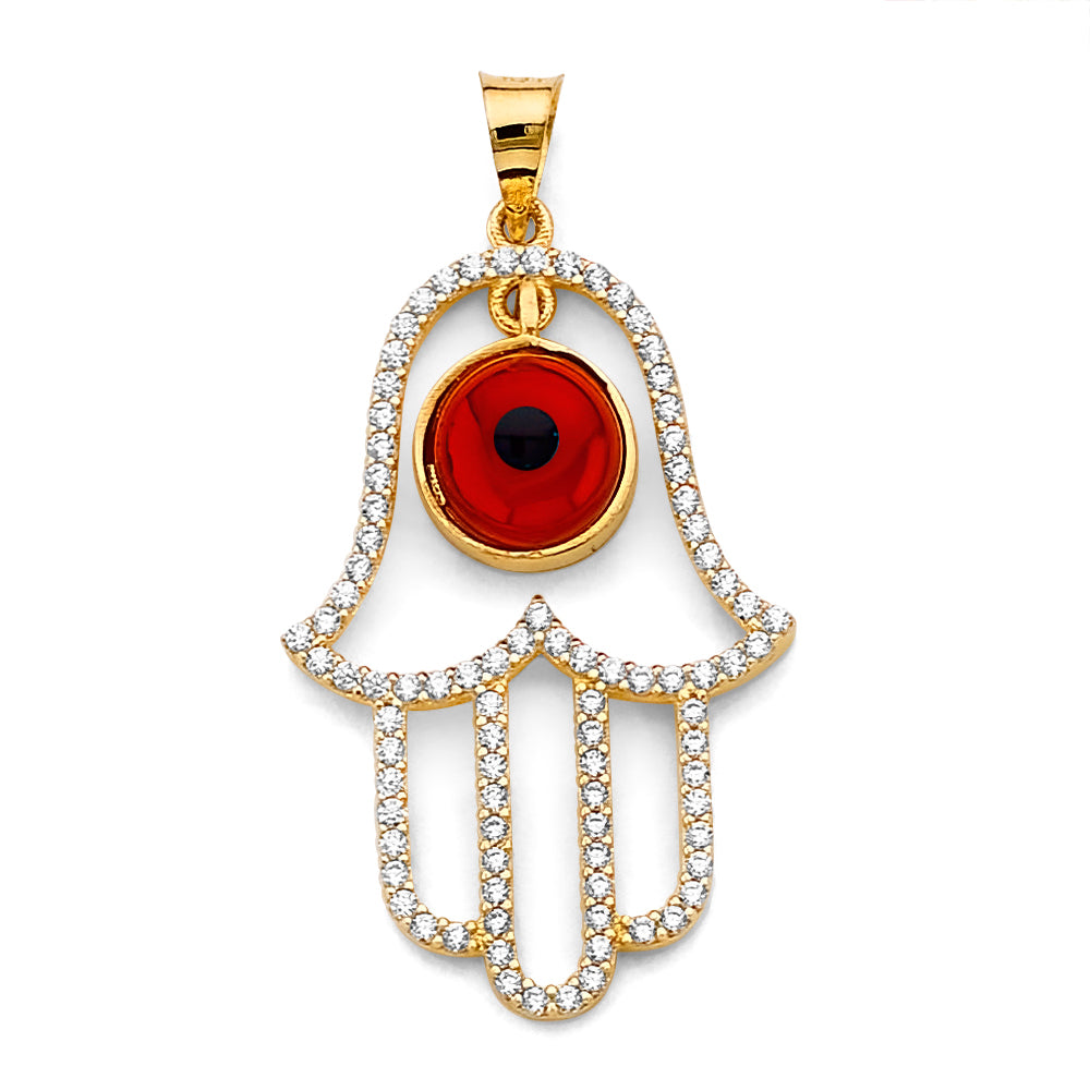 14K Yellow Gold Nature, Sports, Evil Eye & Baby Pendant - PT2782