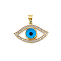 14K Yellow Gold Nature, Sports, Evil Eye & Baby Pendant - PT2789