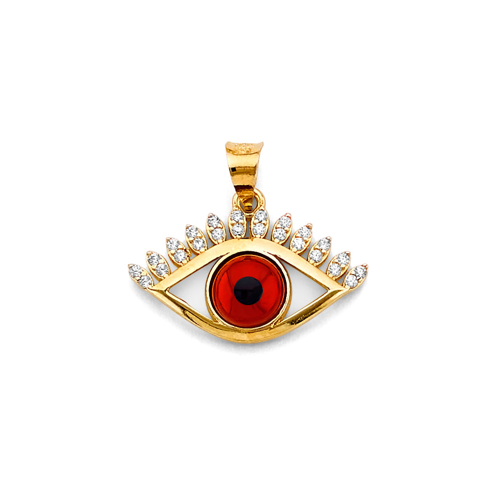 14K Yellow Gold Nature, Sports, Evil Eye & Baby Pendant - PT2791