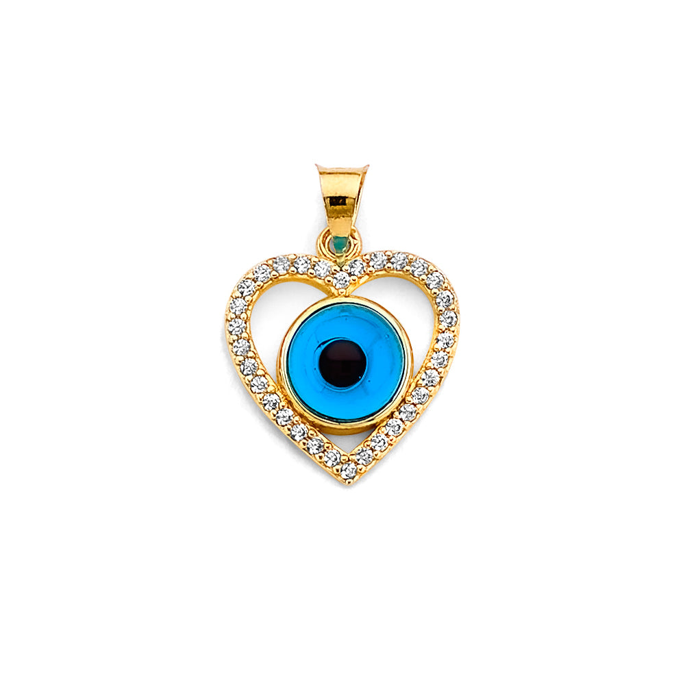14K Yellow Gold Nature, Sports, Evil Eye & Baby Pendant - PT2792