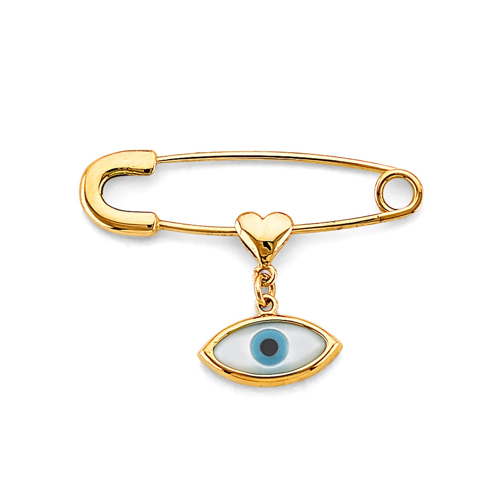 14K Yellow Gold Nature, Sports, Evil Eye & Baby Pendant - PT2793