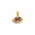 14K Yellow Gold Nature, Sports, Evil Eye & Baby Pendant - PT2796