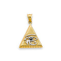 14K Yellow Gold Nature, Sports, Evil Eye & Baby Pendant - PT2800