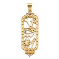 14K Yellow Gold Nature, Sports, Evil Eye & Baby Pendant - PT2802