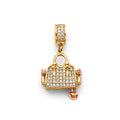 14K Yellow Gold Key, Music & Assorted Pendant - PT2825