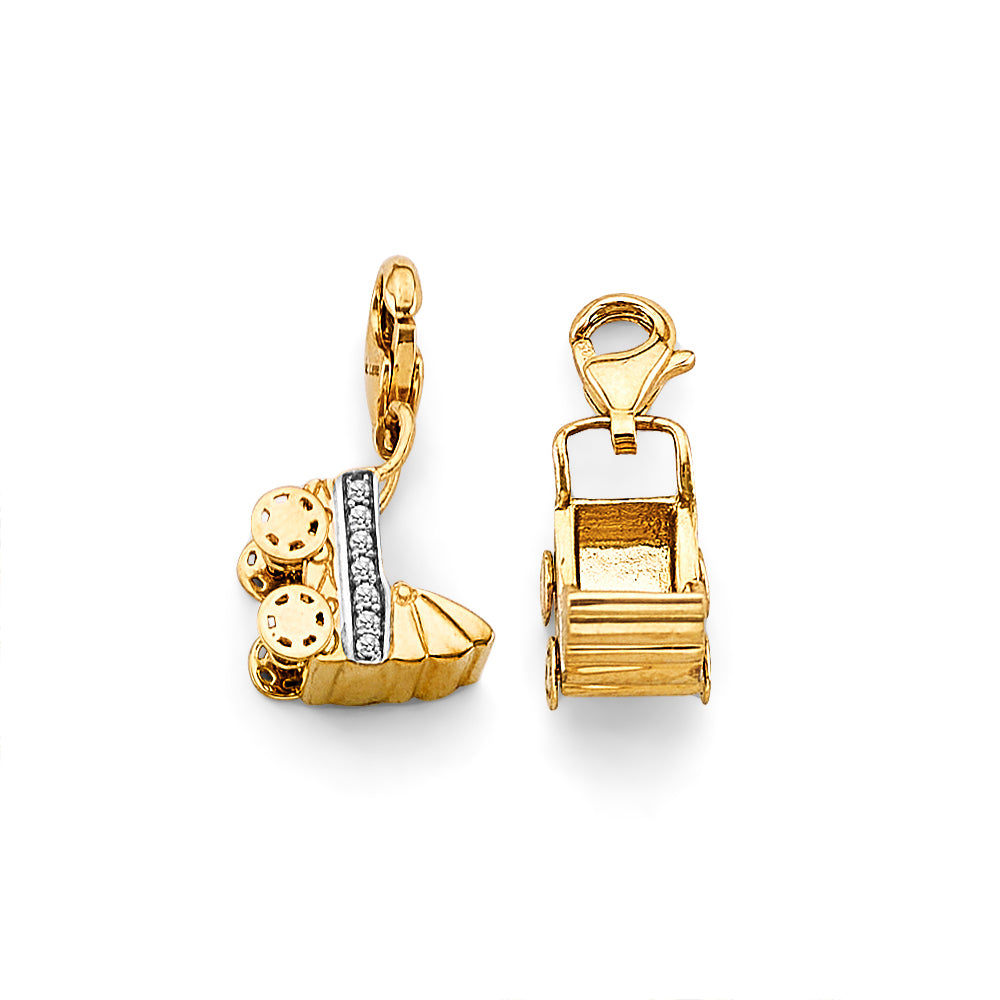 14K Yellow Gold Key, Music & Assorted Pendant - PT2831
