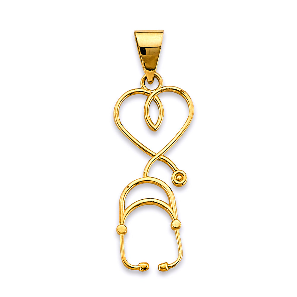 14K Yellow Gold Key, Music & Assorted Pendant - PT2855