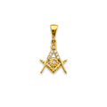 14K Yellow Gold Key, Music & Assorted Pendant - PT2856