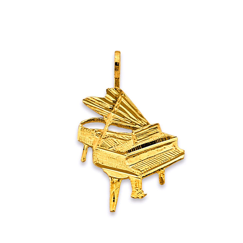 14K Yellow Gold Key, Music & Assorted Pendant - PT2861