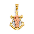 14K Yellow Gold Religious Pendant - PT2885