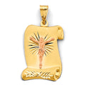 14K Yellow Gold Religious Pendant - PT2894