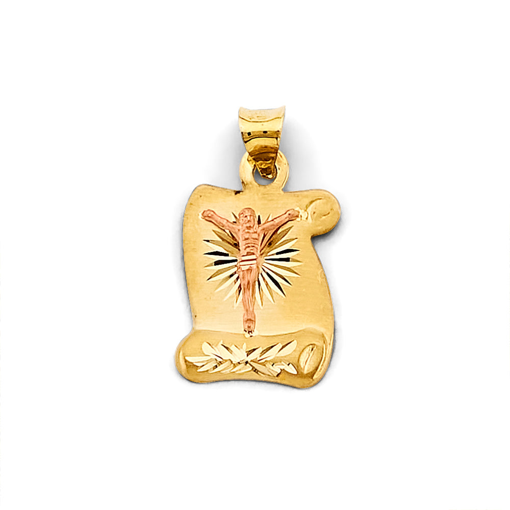 14K Yellow Gold Religious Pendant - PT2896
