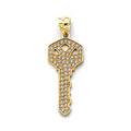 14K Yellow Gold Key, Music & Assorted Pendant - PT2914