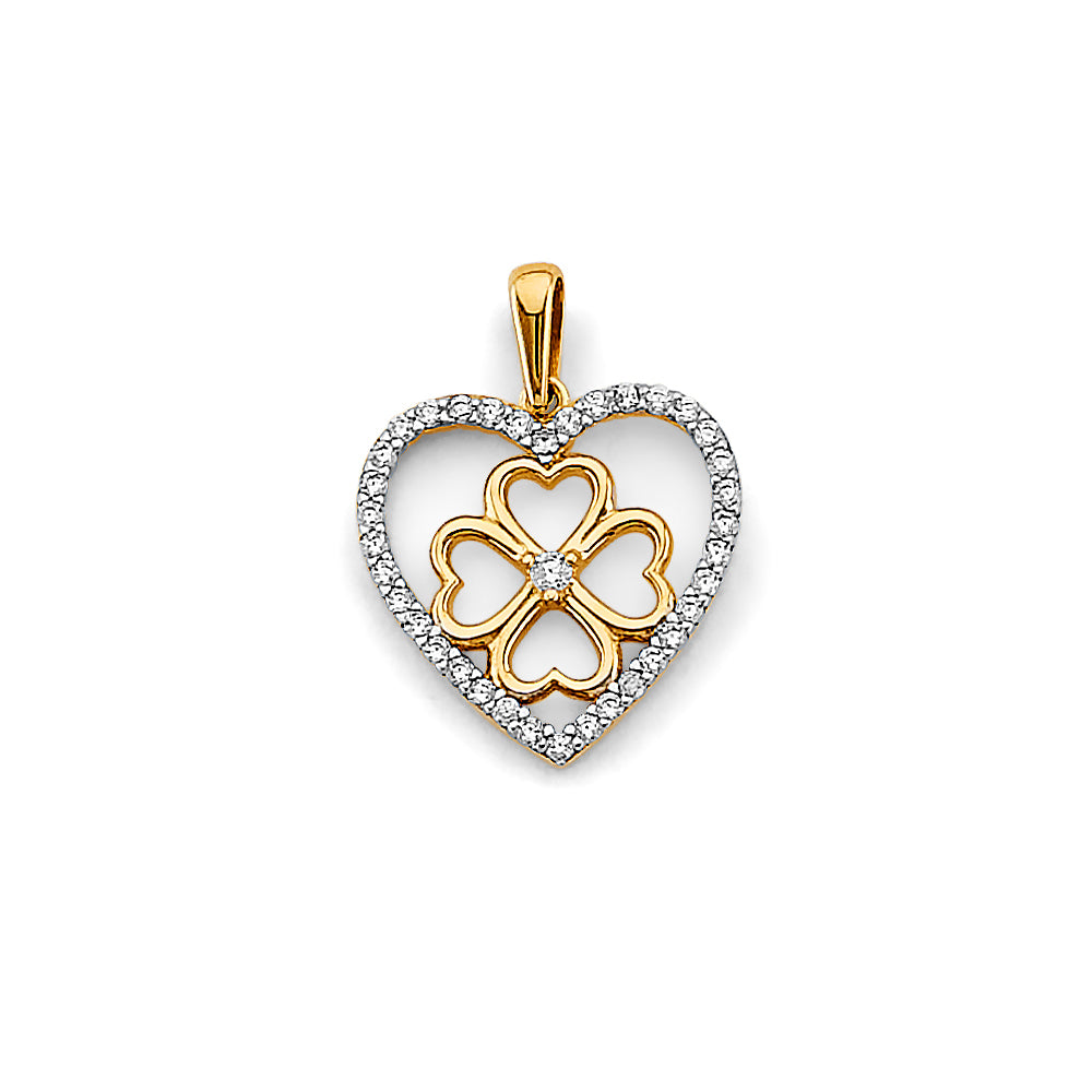 14K Yellow Gold Key, Music & Assorted Pendant - PT2917