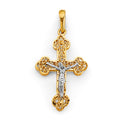 14K Yellow Gold Crucifix Cross Pendant - PT2925