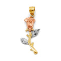 14K Yellow Gold Flower & 15 Años Pendant - PT2934