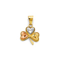 14K Yellow Gold Flower & 15 Años Pendant - PT2936