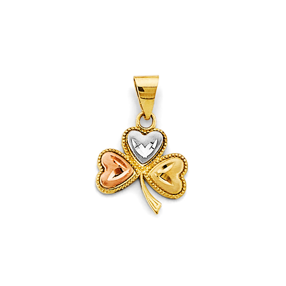 14K Yellow Gold Flower & 15 Años Pendant - PT2936