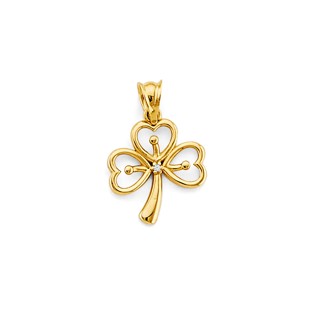 14K Yellow Gold Flower & 15 Años Pendant - PT2937