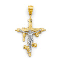 14K Yellow Gold Crucifix Cross Pendant - PT2944