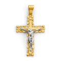 14K Yellow Gold Crucifix Cross Pendant - PT2946