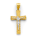 14K Yellow Gold Crucifix Cross Pendant - PT2948