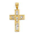 14K Yellow Gold Cross Pendant - PT2953