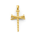 14K Yellow Gold Cross Pendant - PT2960