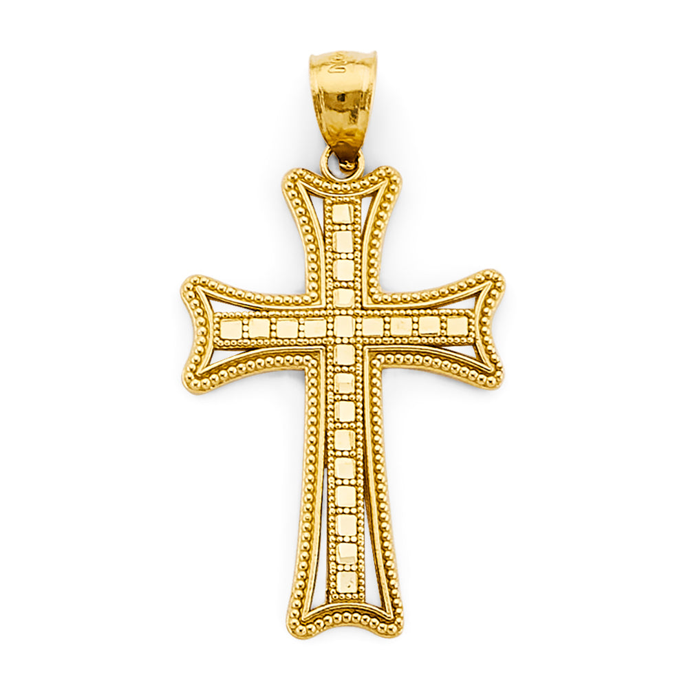 14K Yellow Gold Cross Pendant - PT2961