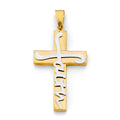 14K Yellow Gold Cross Pendant - PT2962
