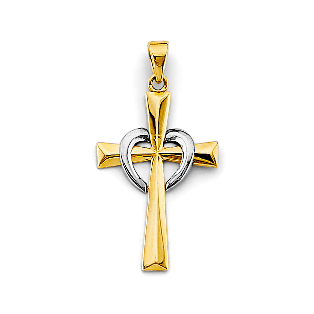14K Yellow Gold Cross Pendant - PT2963