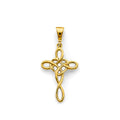 14K Yellow Gold Cross Pendant - PT2965