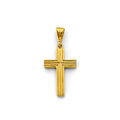 14K Yellow Gold Cross Pendant - PT2966