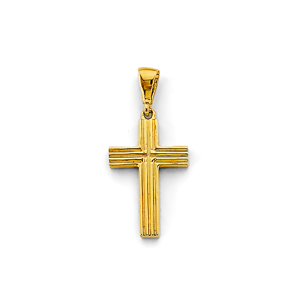 14K Yellow Gold Cross Pendant - PT2966
