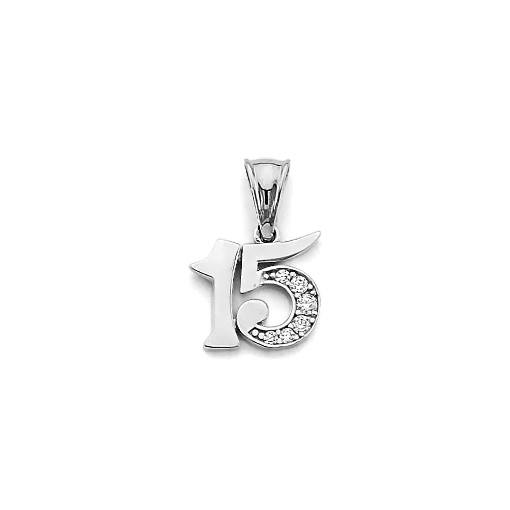 14K Yellow Gold Flower & 15 Años Pendant - PT2975