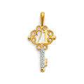 14K Yellow Gold Flower & 15 Años Pendant - PT2979