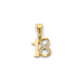 14K Yellow Gold Flower & 15 Años Pendant - PT2980