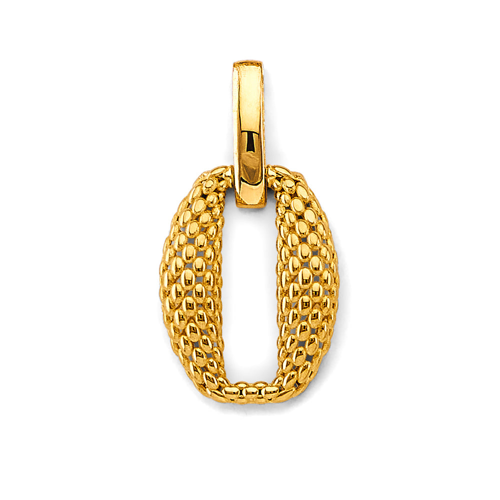 14K Yellow Gold Hollow Necklace & Bracelet - PT3002