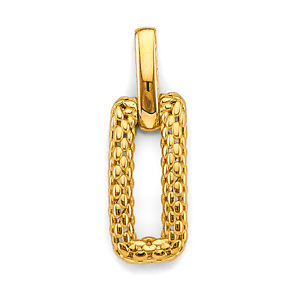 14K Yellow Gold Hollow Necklace & Bracelet - PT3003