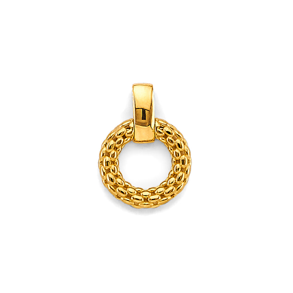 14K Yellow Gold Hollow Necklace & Bracelet - PT3005