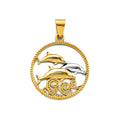 14K Yellow Gold Animal, Sea Life & Butterfly Pendant - PT3022