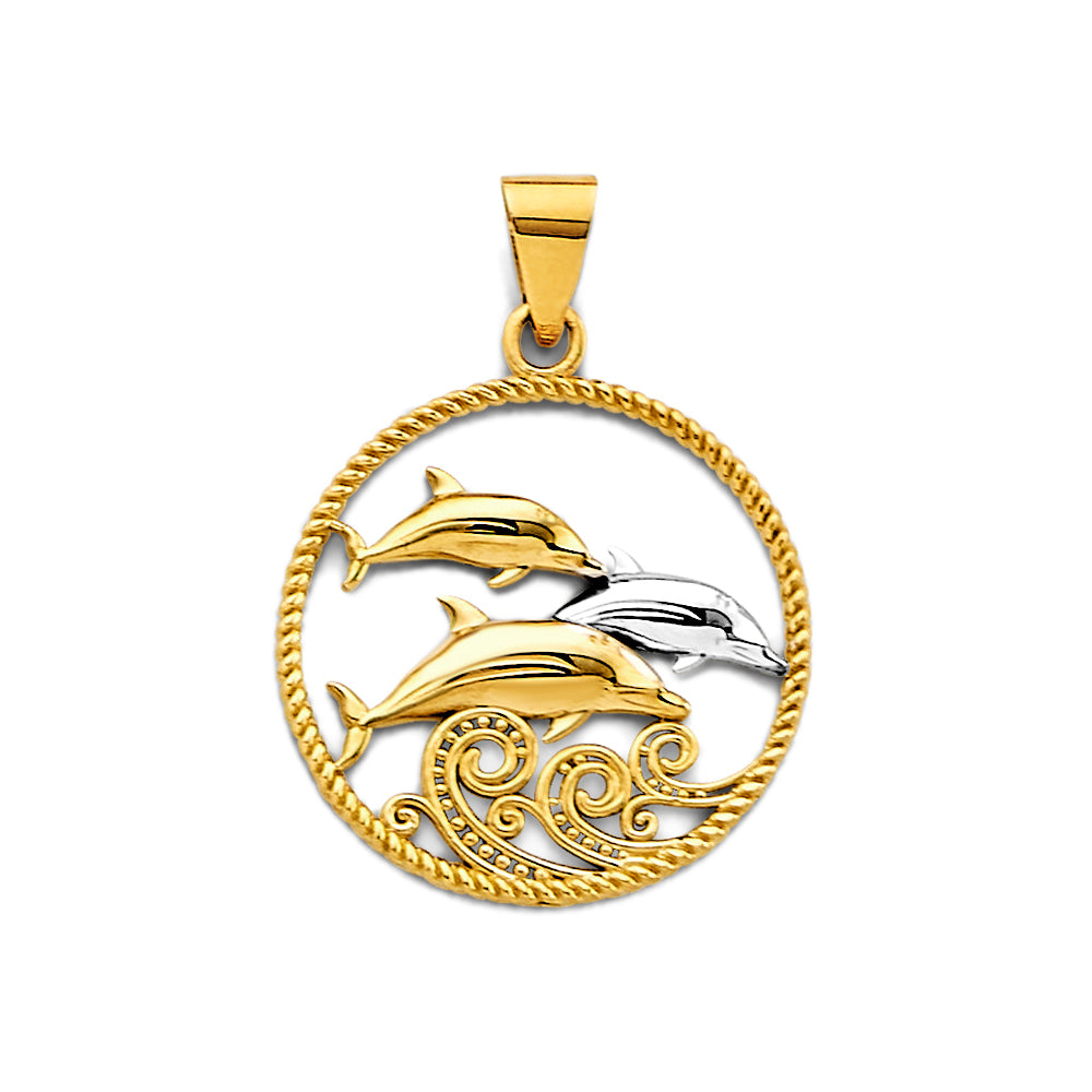 14K Yellow Gold Animal, Sea Life & Butterfly Pendant - PT3022