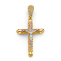 14K Yellow Gold Crucifix Cross Pendant - PT3046